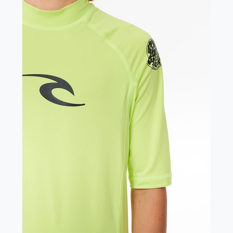 Rip Curl Brand Wave UPF Rash Vest gyermek úszómellény lime 5