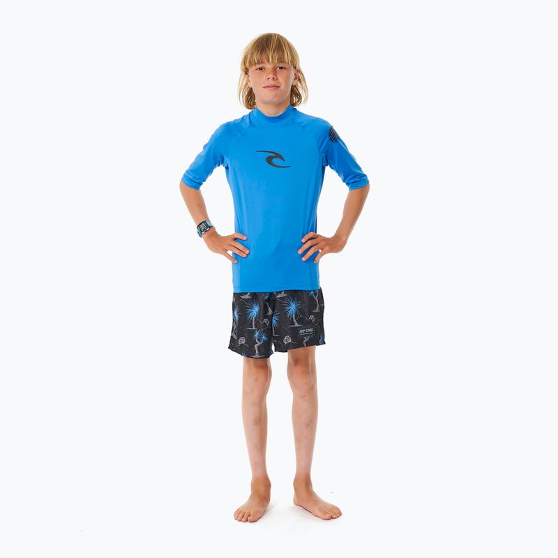 Rip Curl Lycra Brand Wave UPF blue gum gyerek úszópóló 2