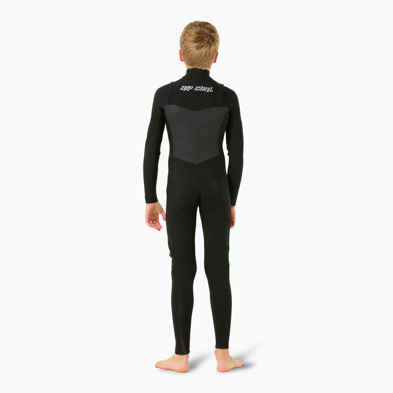 Rip Curl Dawn Patrol 4/3 mm Chest Zip gyermek úszószivacs fekete 2