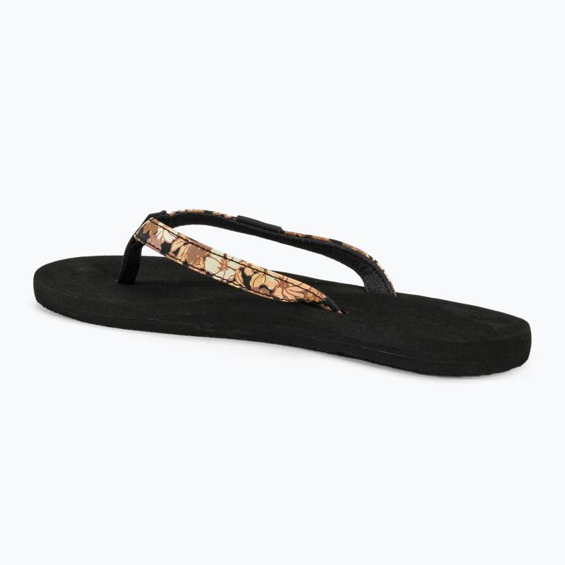 Női Rip Curl Freedom Bloom Open Toe flip flopok fekete/barna 3