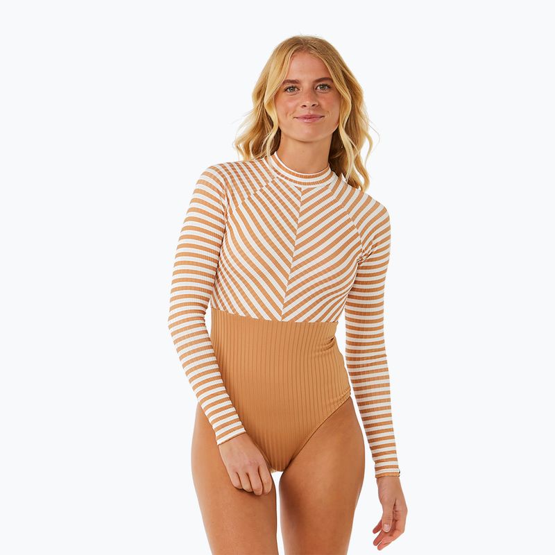 Női egyrészes fürdőruha Rip Curl Premium Surf LS Surf világosbarna 7