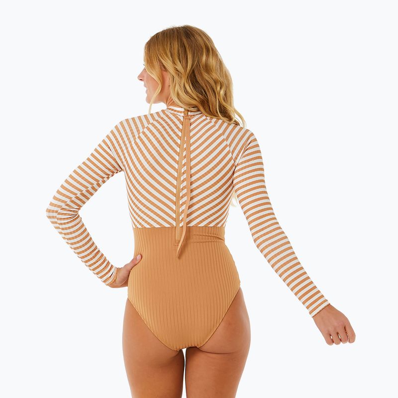 Női egyrészes fürdőruha Rip Curl Premium Surf LS Surf világosbarna 9