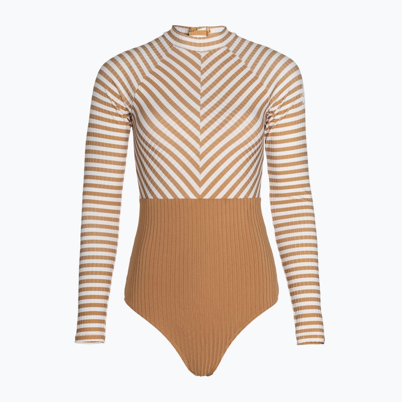 Női egyrészes fürdőruha Rip Curl Premium Surf LS Surf világosbarna