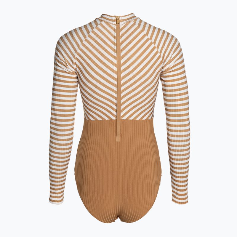 Női egyrészes fürdőruha Rip Curl Premium Surf LS Surf világosbarna 2