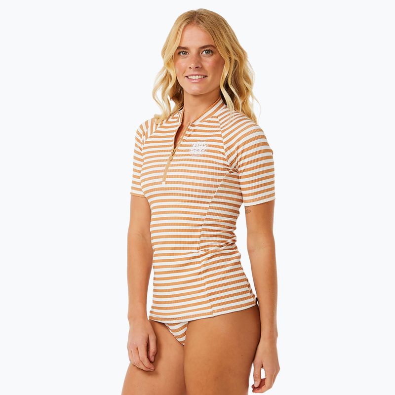 Női úszópóló Rip Curl Premium Surf Upf S/S light brown 3