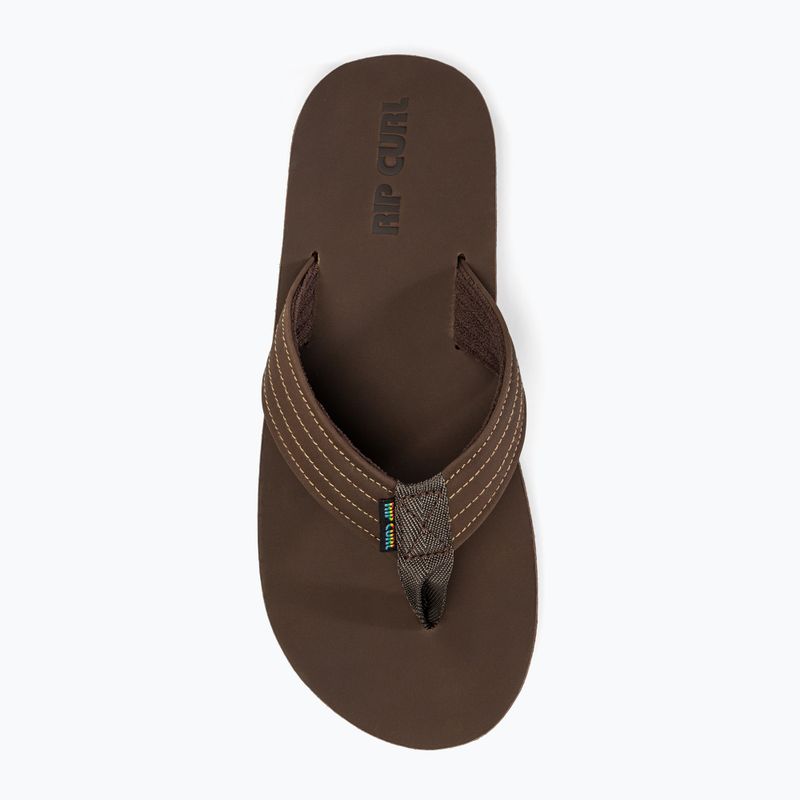 Rip Curl Revival Leather Open Toe brown férfi flip-flop papucs 5