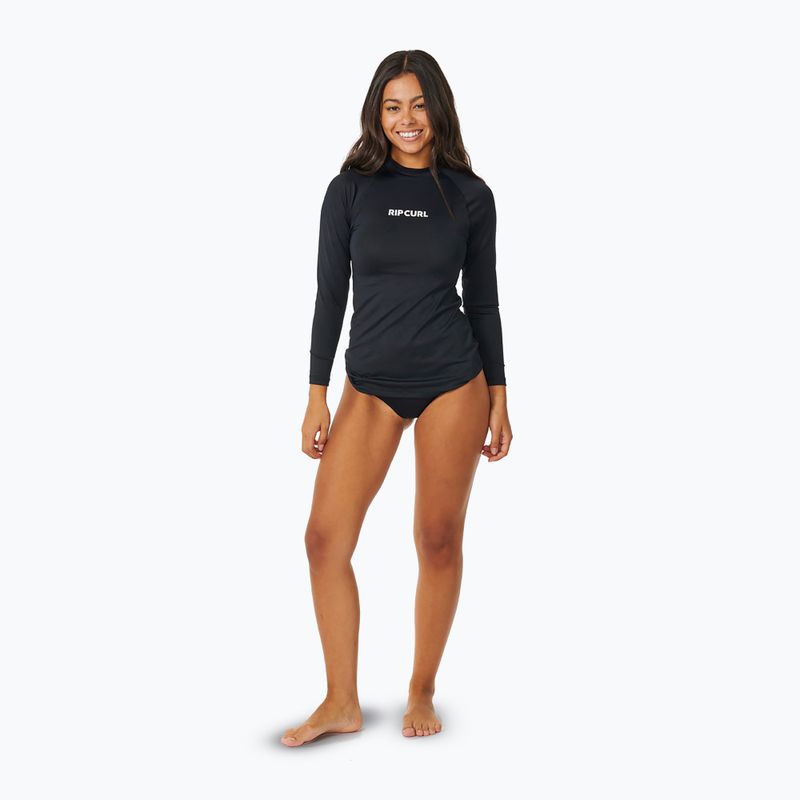 Női Rip Curl Classic Surf UPF úszás hosszú ujjú Rashguard fekete 2