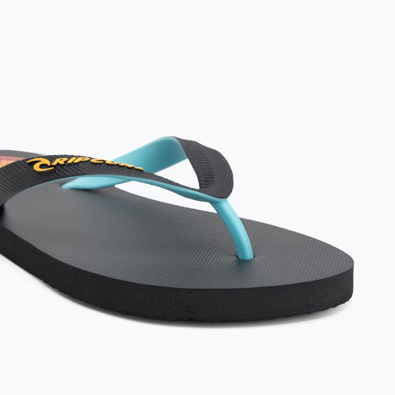 Férfi Rip Curl Wetty Fade Bloom mosott fekete flip flopok 7