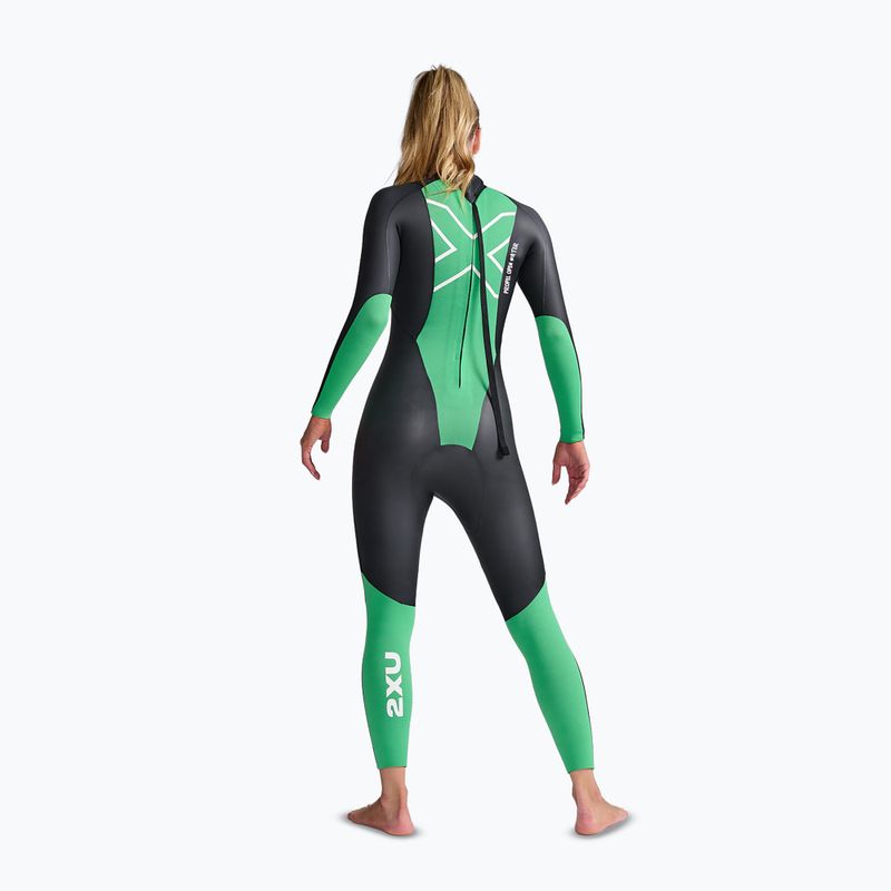 Női triatlon neoprén ruha 2XU Propel Openwater black/bright green 4