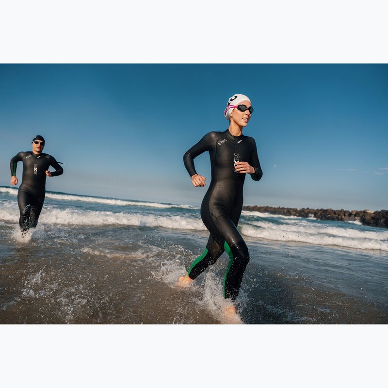 Női triatlon neoprén ruha 2XU Propel Openwater black/bright green 11