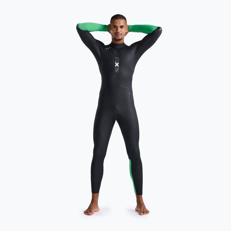 Férfi 2XU Propel Openwater triatlon búvárruha fekete/világoszöld 3