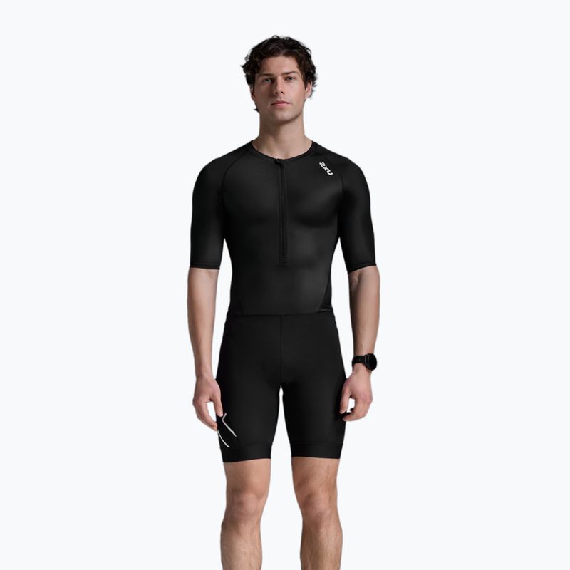 Férfi triatlonruha 2XU Core Sleeved fekete/fehér