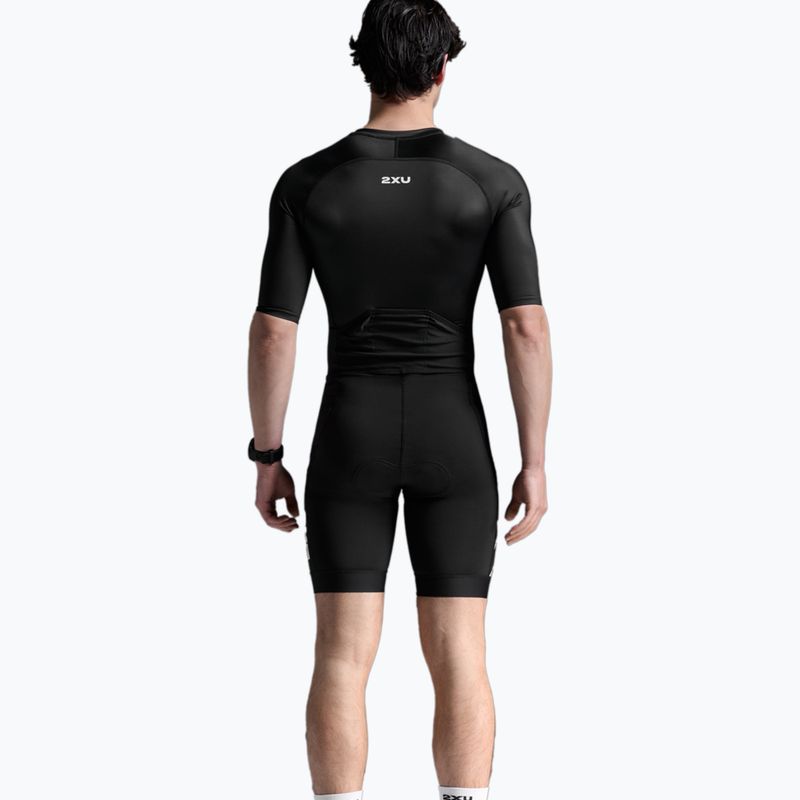 Férfi triatlonruha 2XU Core Sleeved fekete/fehér 2