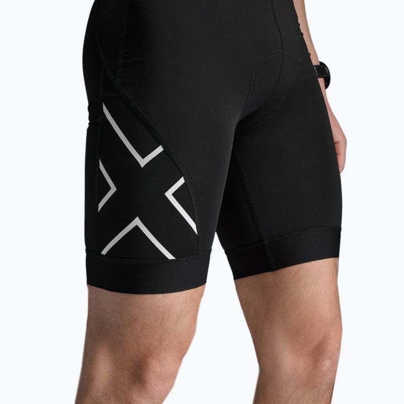 Férfi triatlonruha 2XU Core Sleeved fekete/fehér 6