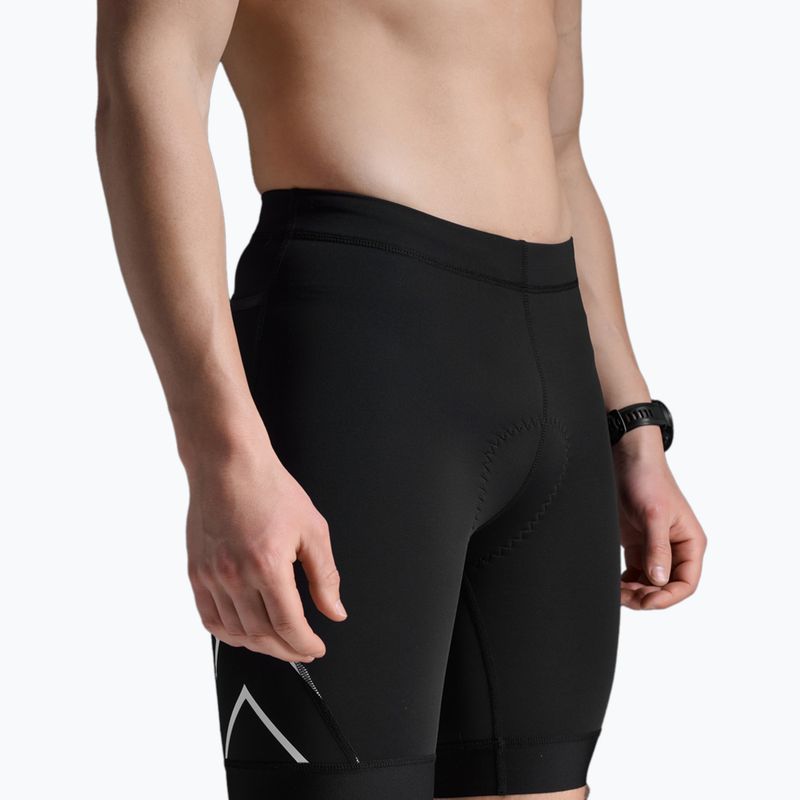 Férfi 2XU Core Tri 8" triatlon rövidnadrág fekete/fehér 5