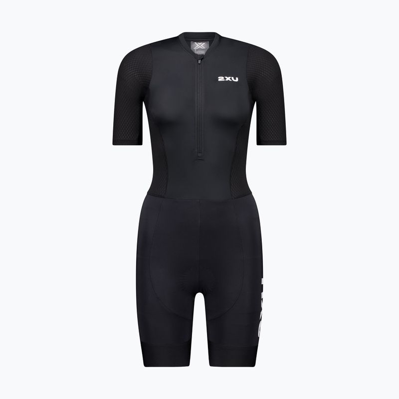 Női triatlonruha 2XU Aero Hex Sleeved black/white 6