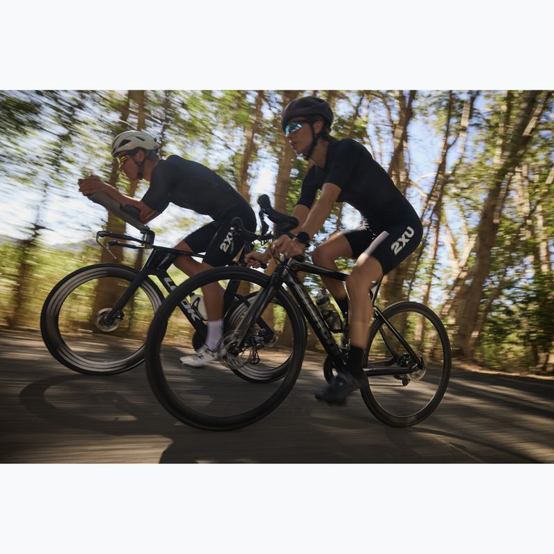 Női triatlonruha 2XU Aero Hex Sleeved black/white 10