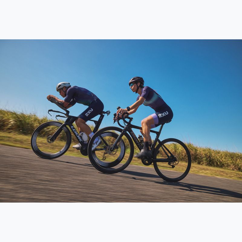 Női triatlonruha 2XU Aero Hex Sleeved black/white 11