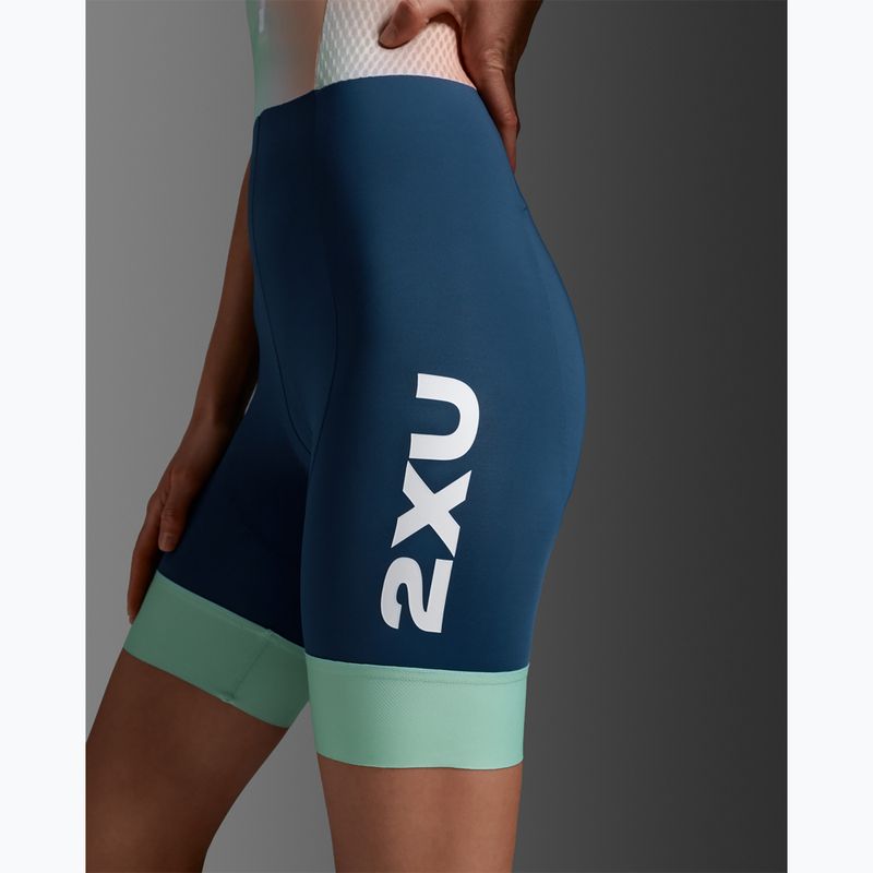 Női triatlonruha 2XU Aero Hex Sleeved jelly mint/majol 8