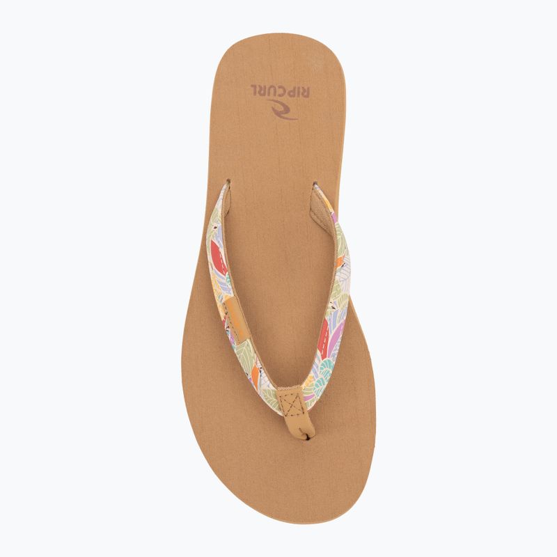 Női Rip Curl Freedom Bloom Open Toe Mango Flip Flopok 5