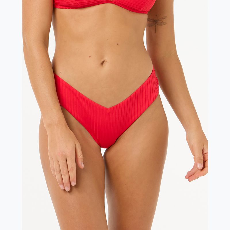 Rip Curl Premium Surf Skimpy Hipster fürdőruha alsó hibiszkusz piros 4