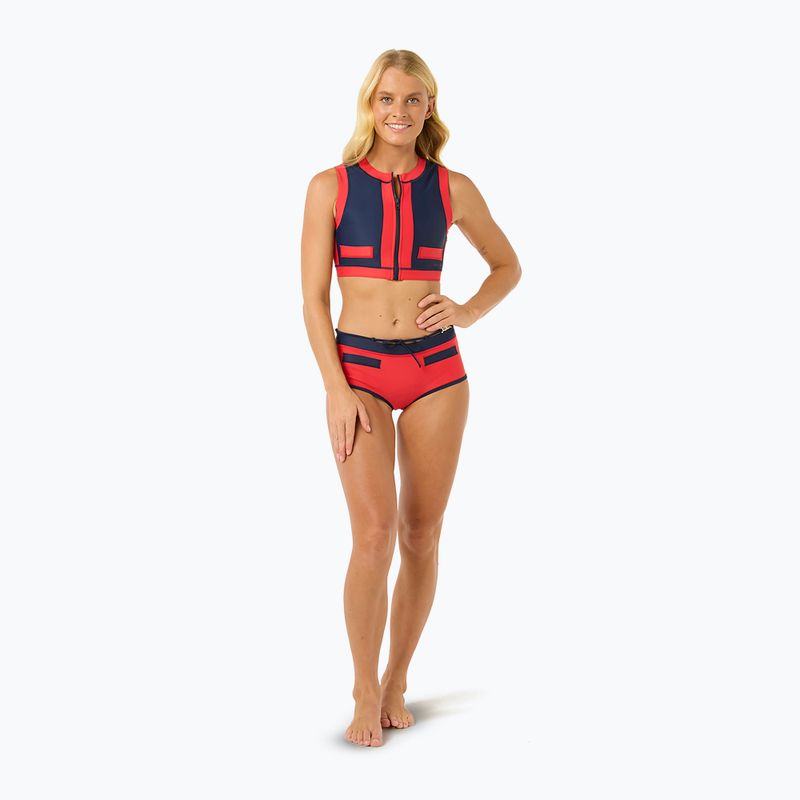 Rip Curl Coco rövid ujjú mellény fürdőruha felső piros/sötétkék 2
