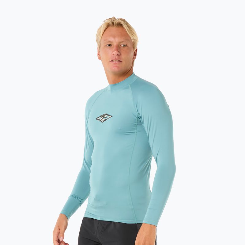 Férfi Rip Curl Raw Energy UPF Performance kék lagúna úszás hosszú ujjú férfi ruházat 4