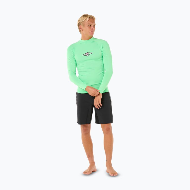 Rip Curl Raw Energy UPF Performance férfi úszó hosszú ujjú neon zöld 2