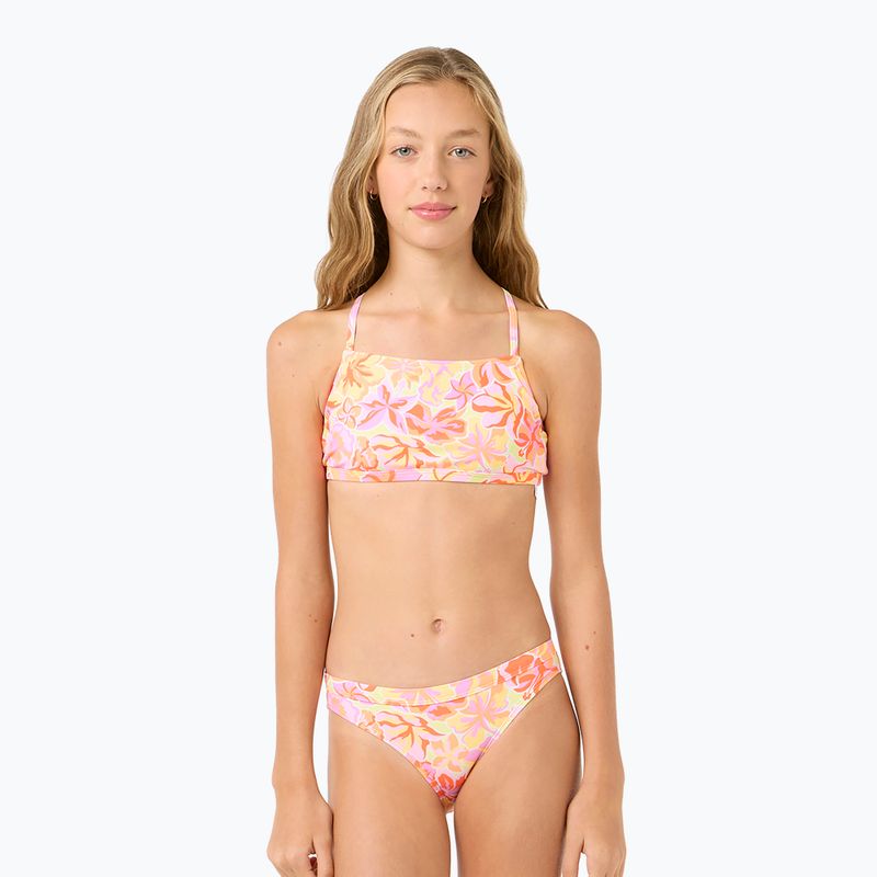 Rip Curl Island Bliss 3 darabos gyermek fürdőruha + póló szett mango 4