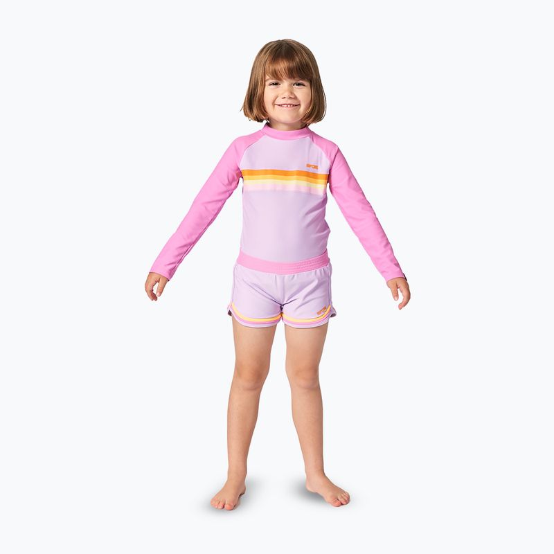 Rip Curl gyermek úszó hosszú ujjú Rainbow Tide Rash Vest élénk rózsaszínű 2