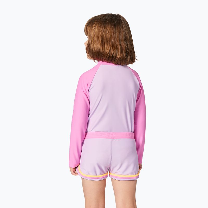 Rip Curl gyermek úszó hosszú ujjú Rainbow Tide Rash Vest élénk rózsaszínű 3