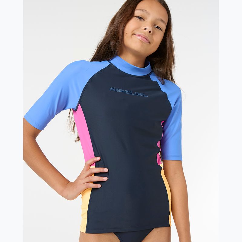 Gyermek Rip Curl Block Party Rash Vest úszómellény navy 4