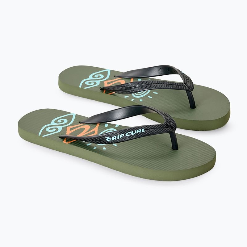 Gyerek flip-flop papucsok Rip Curl Sessions Bloom Open Toe olive 2