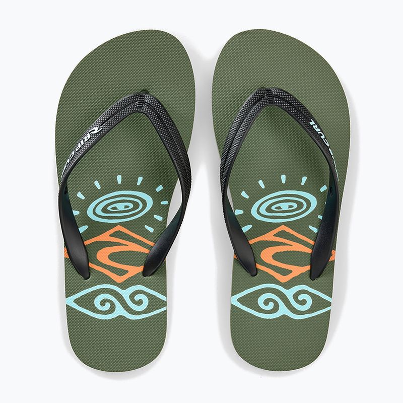 Gyerek flip-flop papucsok Rip Curl Sessions Bloom Open Toe olive 5