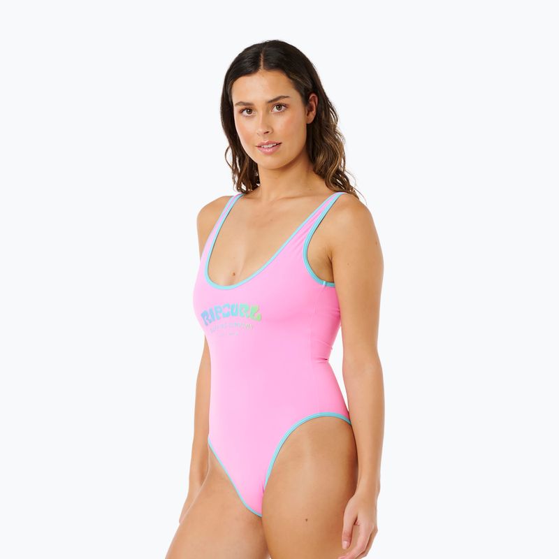 Egyrészes fürdőruha Rip Curl Surf Puff light pink 5