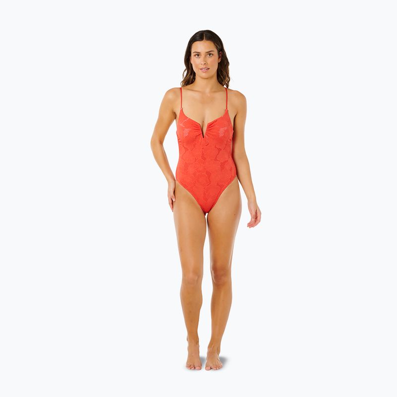 Női egyrészes fürdőruha Rip Curl Oasis V Wire Multi Fit piros 2