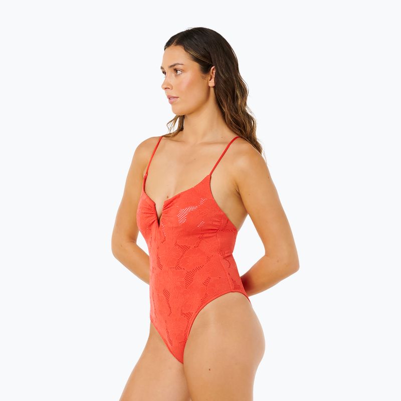 Női egyrészes fürdőruha Rip Curl Oasis V Wire Multi Fit piros 4