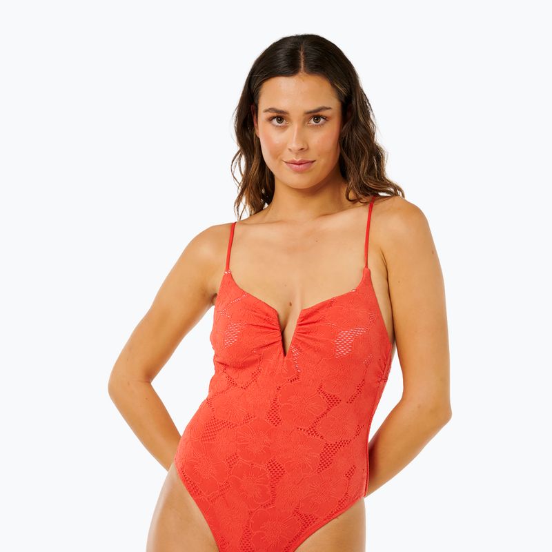 Női egyrészes fürdőruha Rip Curl Oasis V Wire Multi Fit piros 5