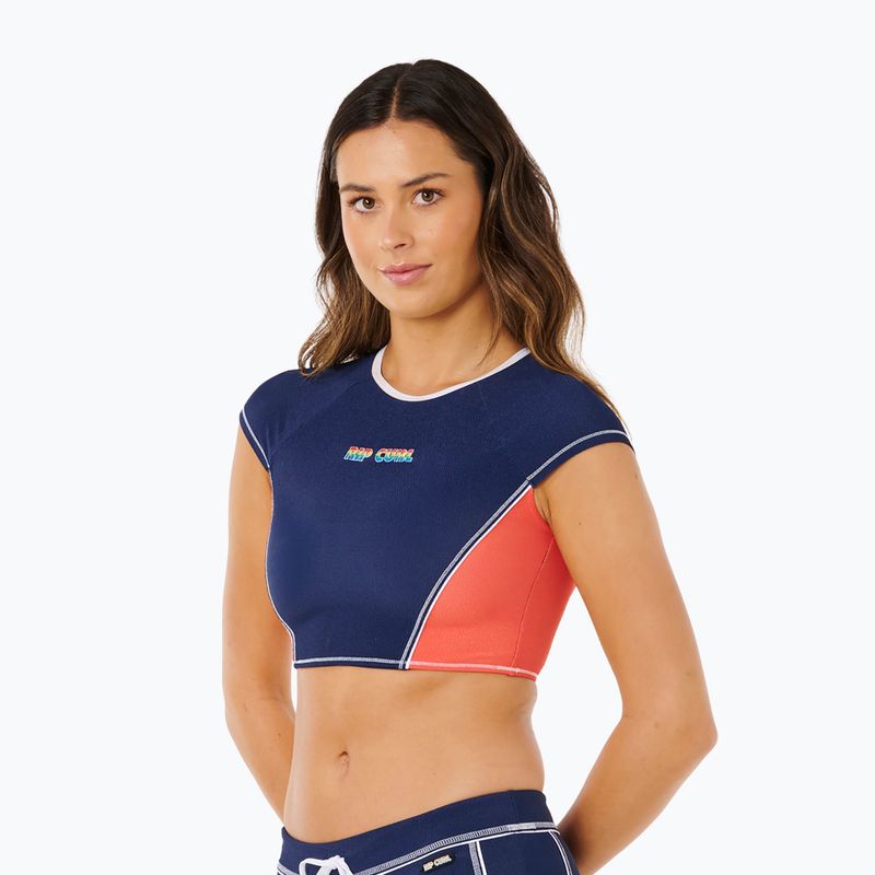 Női úszópóló Rip Curl Surf Tide Crop Rashvest dark navy 4