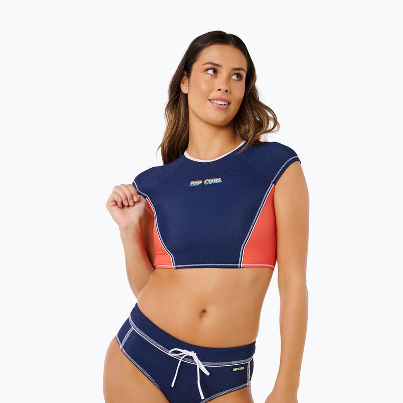Női úszópóló Rip Curl Surf Tide Crop Rashvest dark navy 5