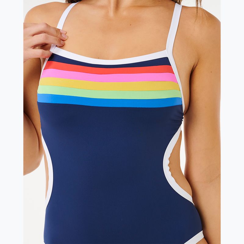Női egyrészes fürdőruha Rip Curl Surf Stripe Cheeky dark navy 6