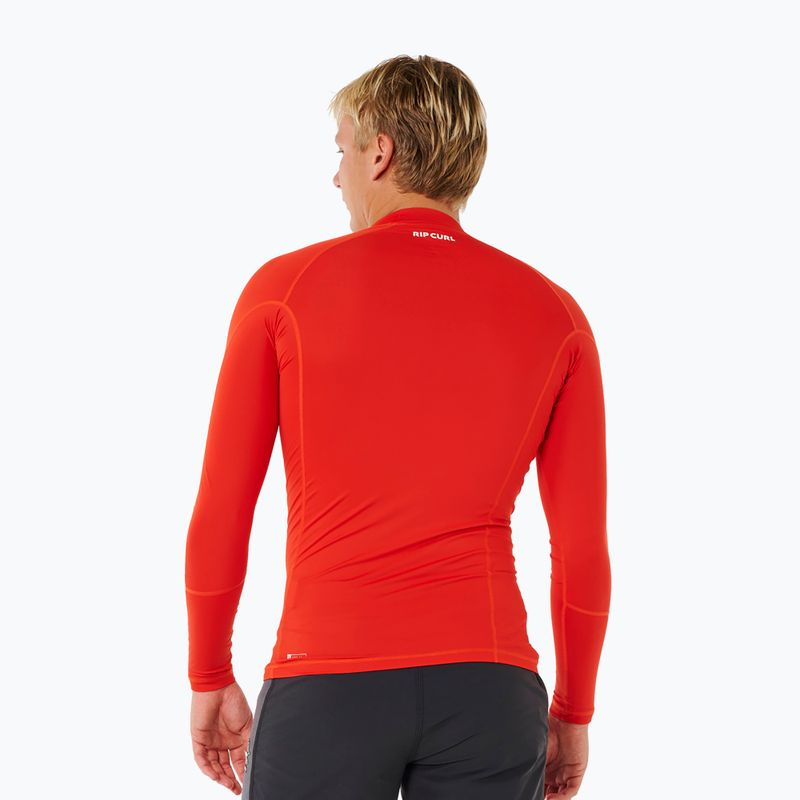 Férfi úszó hosszú ujjú felső Rip Curl Waves Upf Perf lava red 3
