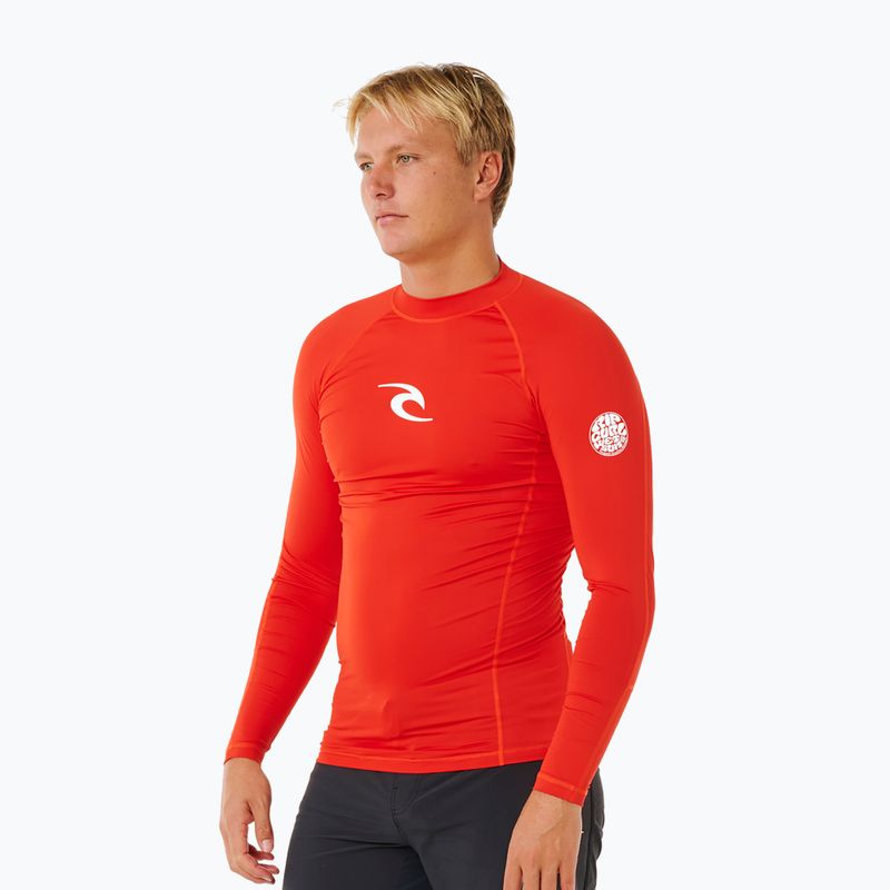 Férfi úszó hosszú ujjú felső Rip Curl Waves Upf Perf lava red 4