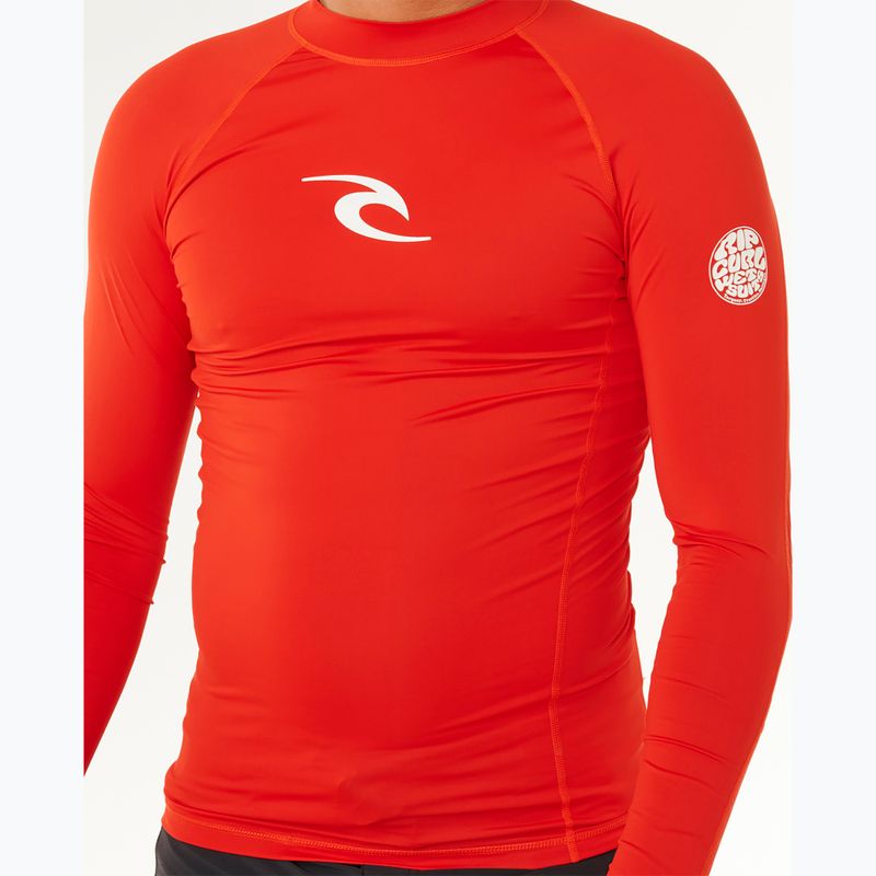 Férfi úszó hosszú ujjú felső Rip Curl Waves Upf Perf lava red 6