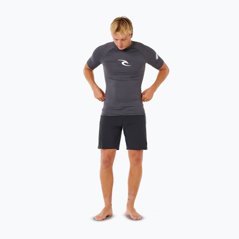 Férfi úszópóló Rip Curl Waves Upf Perf charcoal grey 2