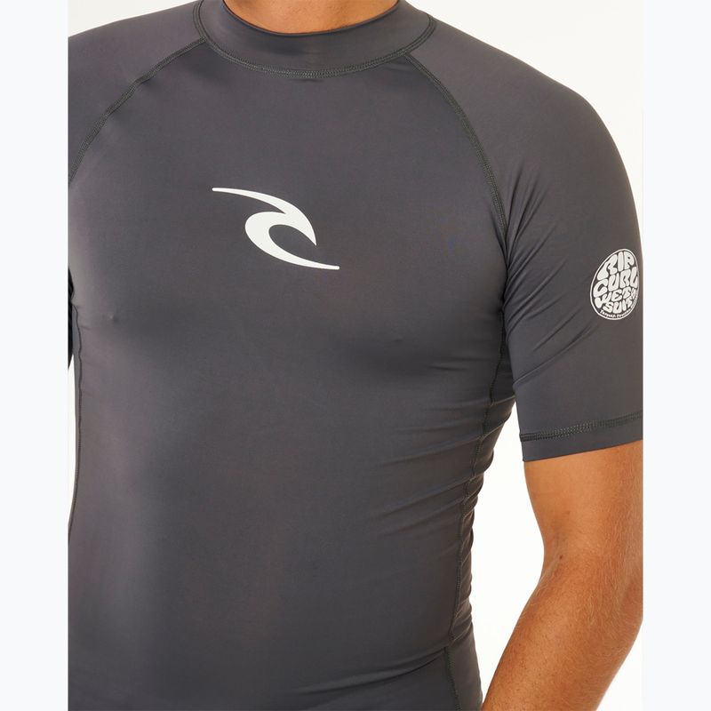 Férfi úszópóló Rip Curl Waves Upf Perf charcoal grey 6