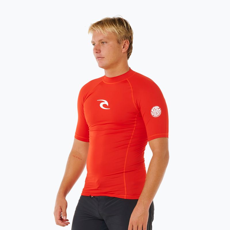 Férfi úszópóló Rip Curl Waves Upf Perf lava red 4