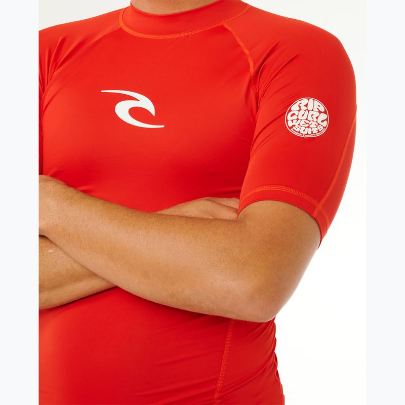 Férfi úszópóló Rip Curl Waves Upf Perf lava red 6