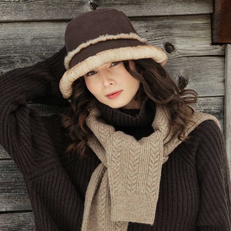 Női kalap EMU Australia Sheepskin Deluxe chocolate 3