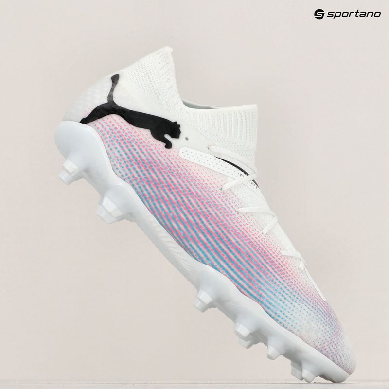Gyerek focicipő PUMA Future 7 Pro FG/AG Jr puma white/puma black/poison pink 9